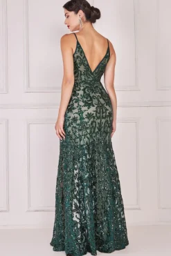 Women * Iridescent Sequin Maxi With Front Split