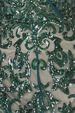 Women * Iridescent Sequin Maxi With Front Split