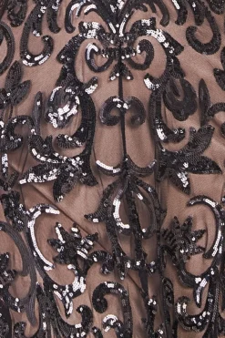 Women * Iridescent Sequin Maxi With Front Split