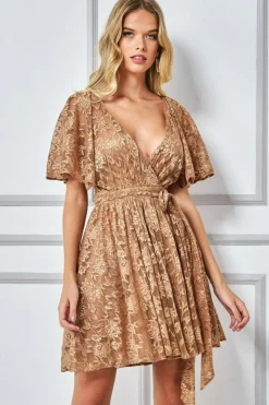 Women * Lace Kimono Wrap Skater Mini Dress