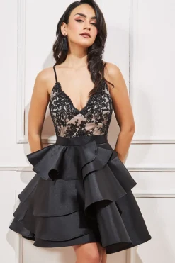 Women * Layered Frilled Midi Dress