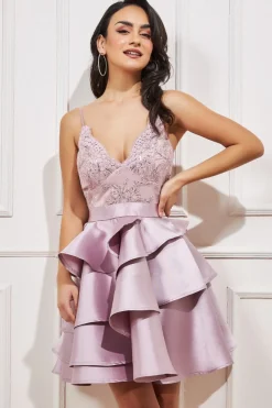 Women * Layered Frilled Midi Dress