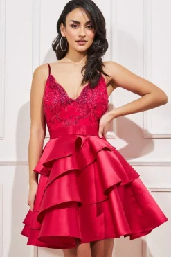 Women * Layered Frilled Midi Dress