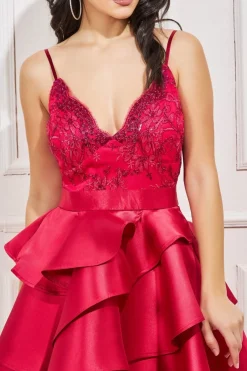 Women * Layered Frilled Midi Dress