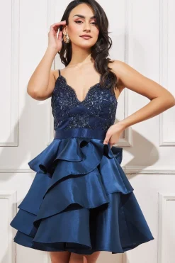 Women * Layered Frilled Midi Dress