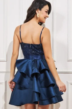 Women * Layered Frilled Midi Dress