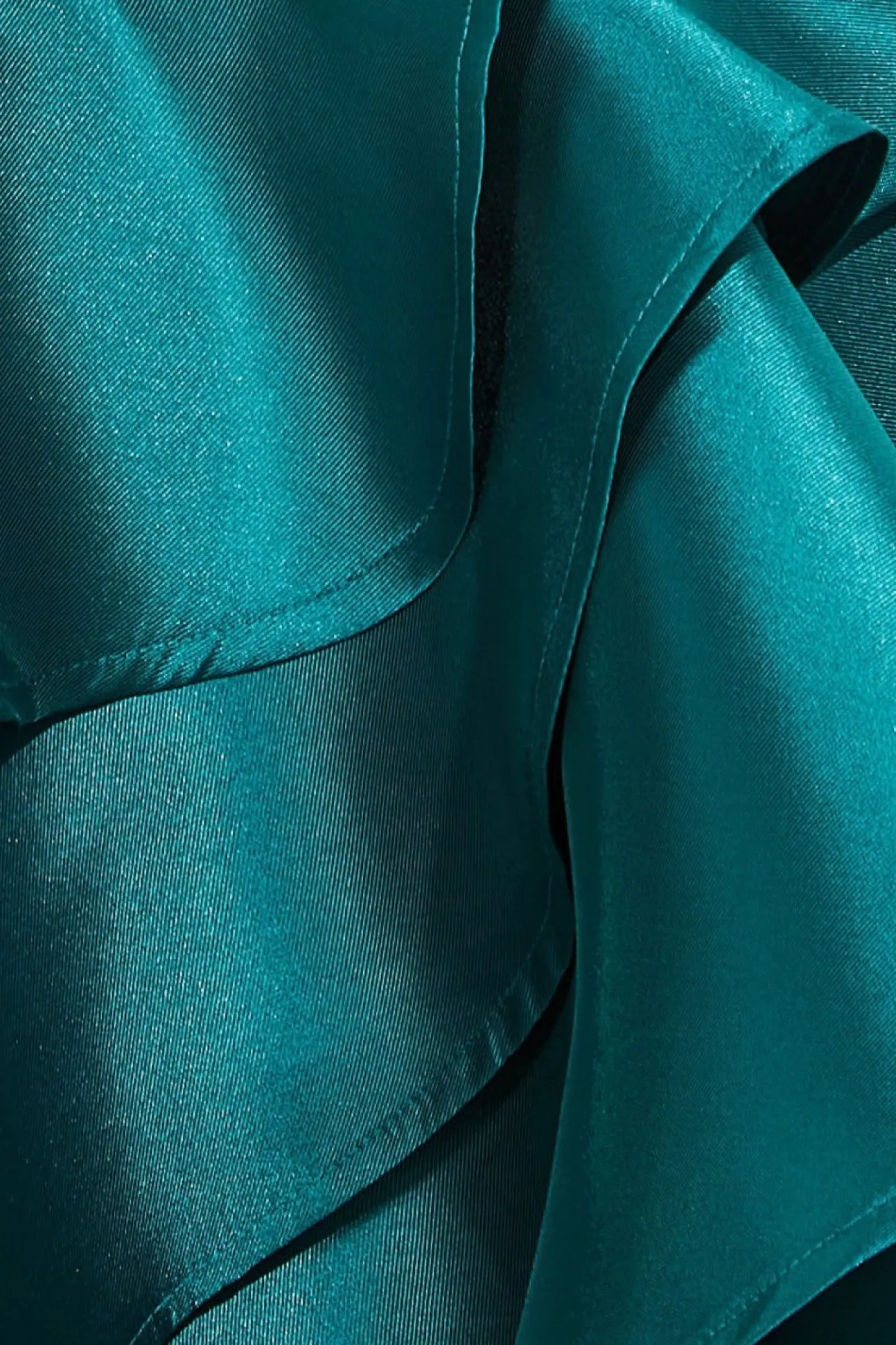 Women * Layered Frilled Midi Dress Green