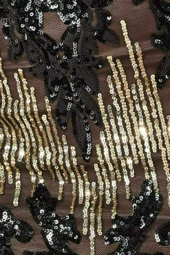 Women * Long Sleeve Sequin Evening Maxi Dress