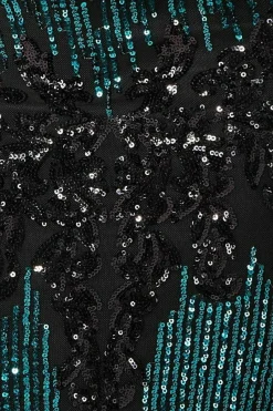 Women * Long Sleeve Sequin Evening Maxi Dress