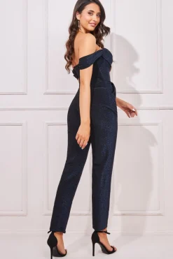 Women * Lurex Cowl Neck Jumpsuit