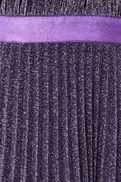 Women * Lurex Halterneck Pleated Maxi Dress
