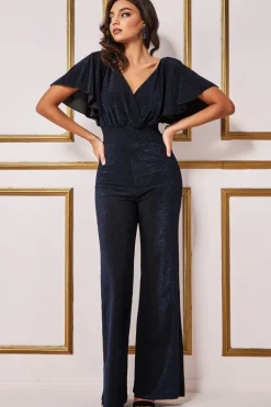 Women * Lurex Wrap Style Jumpsuit
