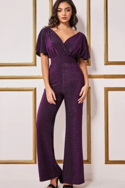 Women * Lurex Wrap Style Jumpsuit