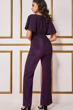 Women * Lurex Wrap Style Jumpsuit