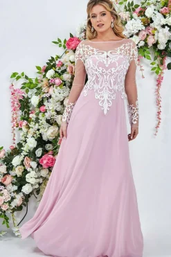 Women * Mesh & Lace Embroidered Bodice Maxi