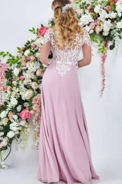 Women * Mesh & Lace Embroidered Bodice Maxi