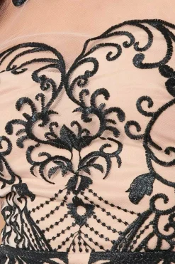 Women * Mesh & Lace Maxi With Scalloped Hem