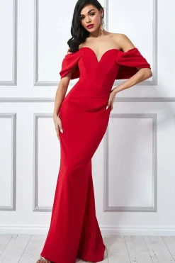 Women * Off The Shoulder Draped Sleeve Maxi Dress