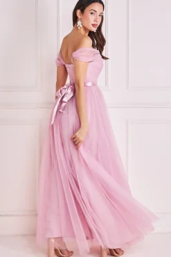 Women * Off The Shoulder Princess Maxi Dress