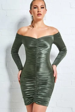 Women * Off The Shoulder Ruched Mini