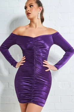 Women * Off The Shoulder Ruched Mini