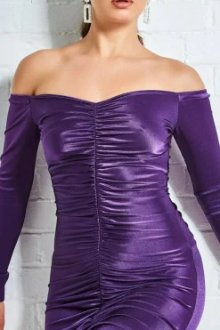 Women * Off The Shoulder Ruched Mini