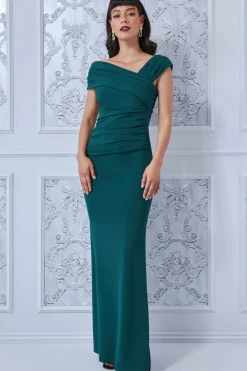 Women * One Shoulder Evening Maxi Green