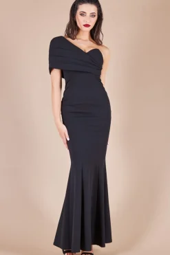 Women * One Shoulder Fan Maxi Dress