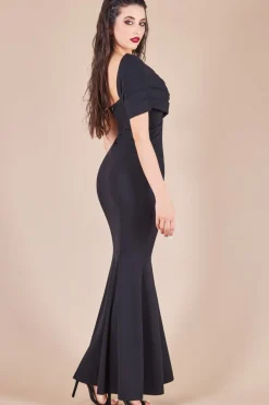 Women * One Shoulder Fan Maxi Dress