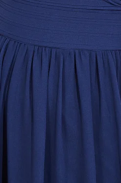 Women * One Shoulder Pleated Chiffon Scarf Maxi