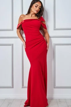 Women * One Shoulder Satin Band Maxi Dress