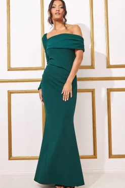 Women * One Shoulder Scuba Maxi