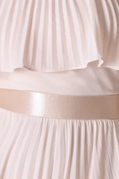 Women * Pleated Chiffon Off Shoulder Maxi Dress
