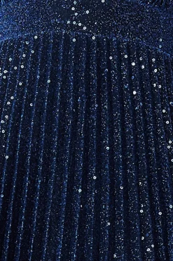 Women * Plunge Halterneck Sequin Lurex Maxi