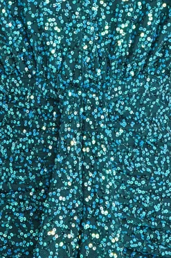 Women * Plunge V-Neck Sequin Maxi