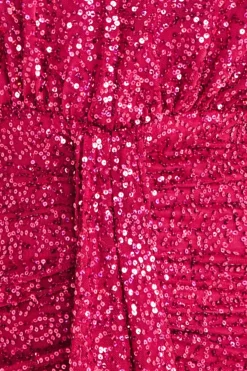 Women * Plunge V-Neck Sequin Maxi