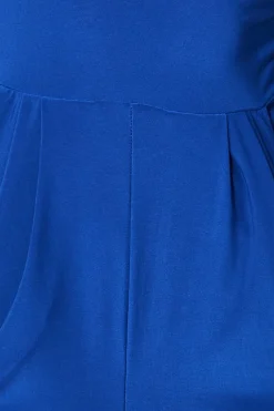 Women * Plunging V-Neck Jumpsuit - Royal Blue