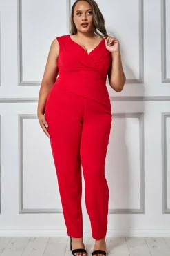 Women * Plus Bardot Scuba Jumpsuit