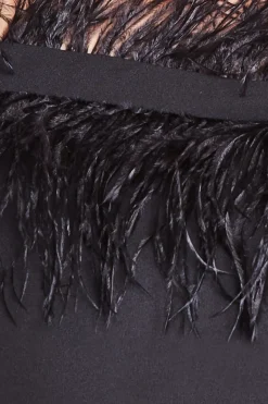 Women * Plus Off The Shoulder Feather Midi Dress