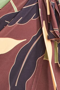 Women * Plus Printed Batwing Wrap Midi Dress