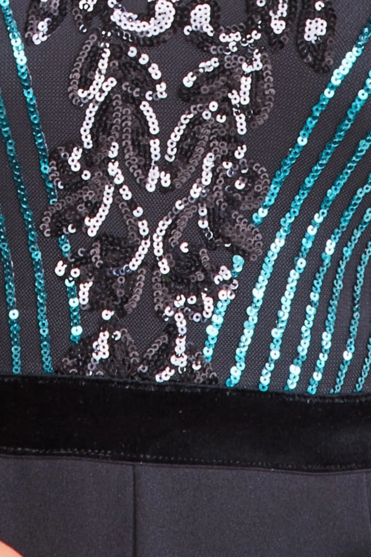 Women * Plus Sequin & Mesh Jumpsuit - Emerald