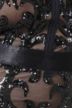Women * Plus Sequin & Mesh Midi Dress