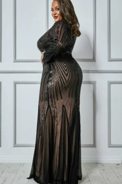 Women * Plus Shooting Star Sequin Maxi Dress