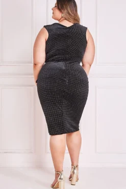 Women * Plus Sparkle Off The Shoulder Midi