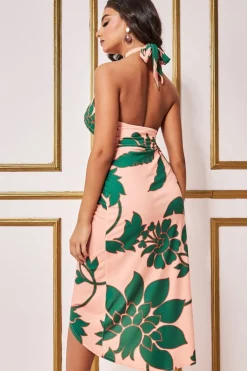 Women * Printed Crossover Midi