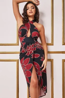 Women * Printed Crossover Midi