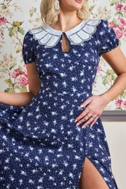 Women * Printed Midi With Front Split