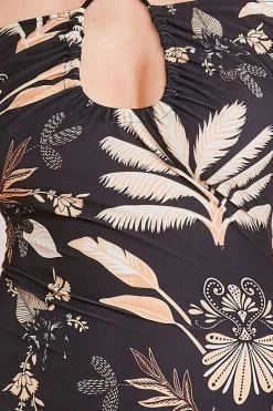 Women * Printed Tie Back Midi Dress