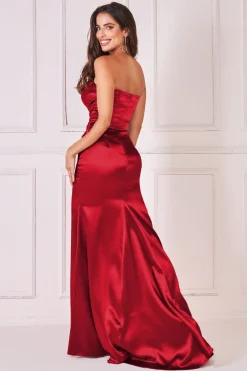 Women * Satin Bandeau Maxi Dress