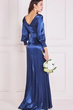 Women * Satin Viscose Front Split Maxi